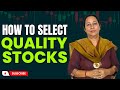 Stockpro  how to select quality stocks