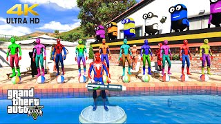 GTA 5 Epic Ragdolls | Spiderman and Super Heroes Minions Jumps/fails (Euphoria Physics)Episode - 135