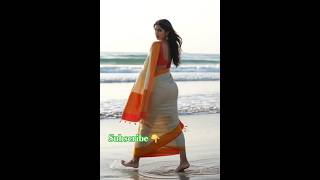 Saree Glamour In Sea Beach