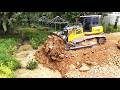 Expert Dozer Finishes Landfill Fast | Dump Trucks Dumping Tons of Soil