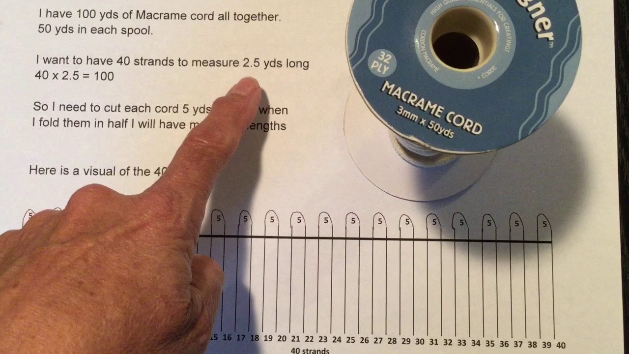 Macrame Cord Size Chart