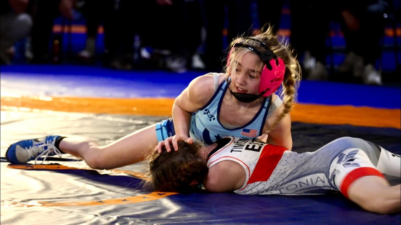 Friendly Europe vs USA. 39kg P. Timshina (EST) vs E. Grimes (USA). Women youth wrestling.