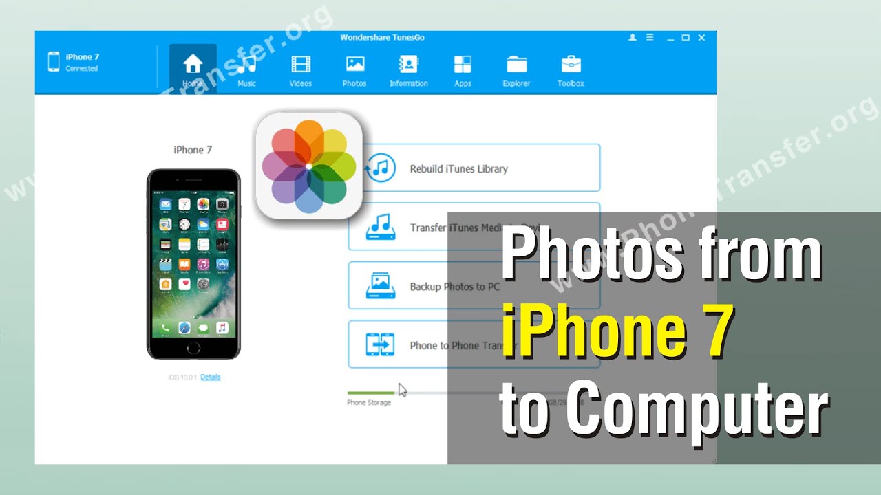 How to Transfer Photos from iPhone 7 to Computer, Backup ...