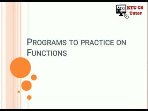 KTU EST 102- Programming in C| Module 4| Exercise on Functions - Malayalam explanation