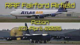 B-52H Stratofortress Departures & Returns   Rare 747-8F Visit | RAF Fairford 24 April 2026