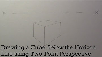 Drawing a Cube Below the Horizon Line in 2-Point Perspective