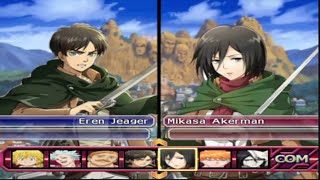 Eren Yeager VS Mikasa Ackerman | DBZ Tenkaichi 3 MOD