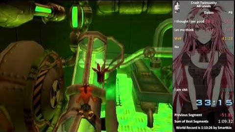 Crash Twinsanity All Levels Speedrun PB in 1:11:34