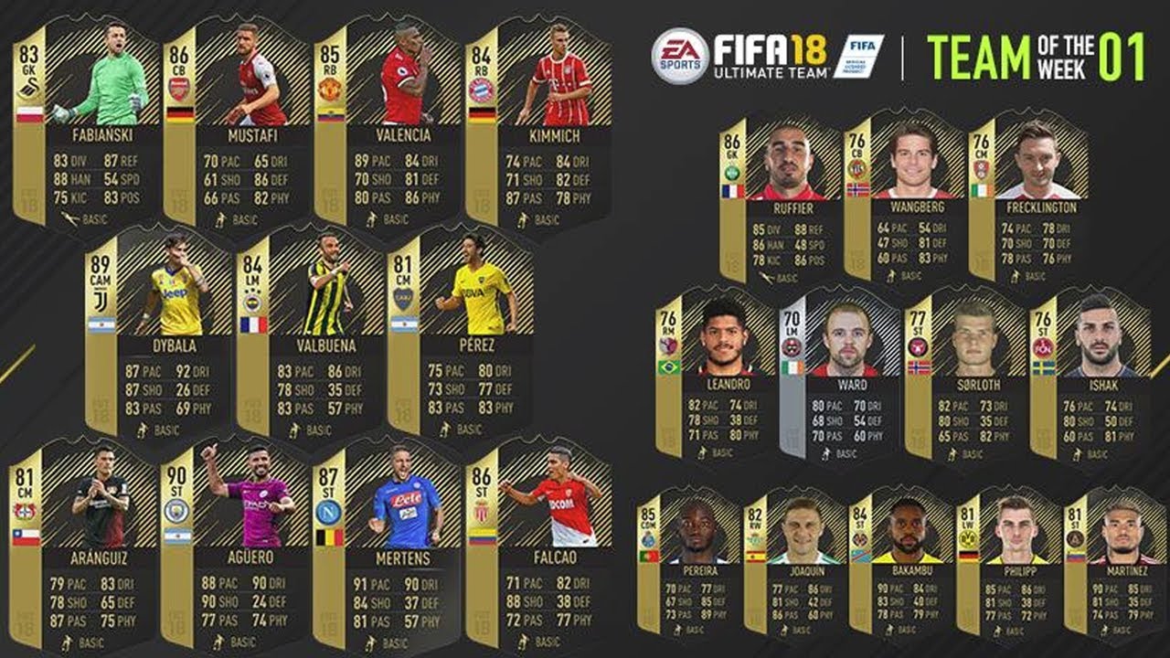 fifa 18 ultimate team apk 1ST TEAM OF THE WEEK!