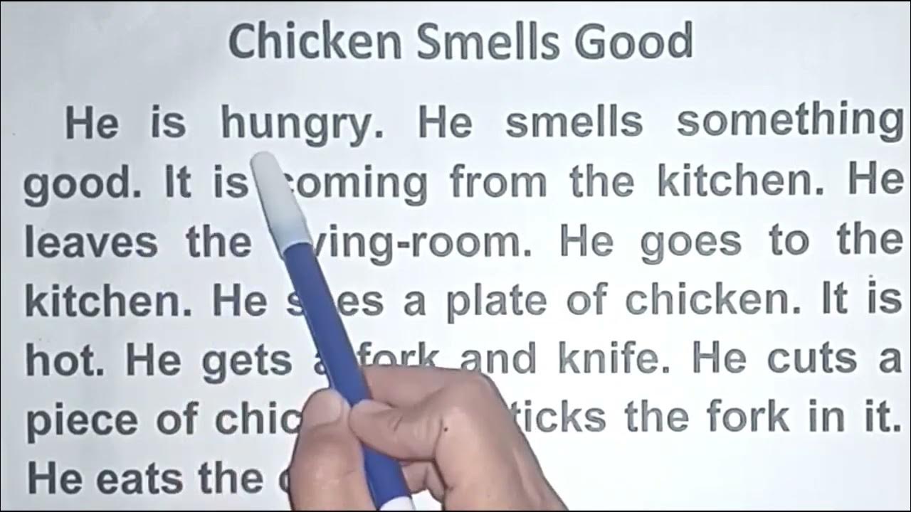 Belajar Membaca dan Menerjemahkan Bahasa Inggris Tema Chicken Smells