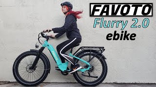 Favoto Flurry 2.0 Step-Thru Fat Tire eBike | Assembly & Ride