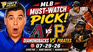 Arizona Diamondbacks vs Pittsburgh Pirates Pick 7/29/26 MLB Pick Prediction