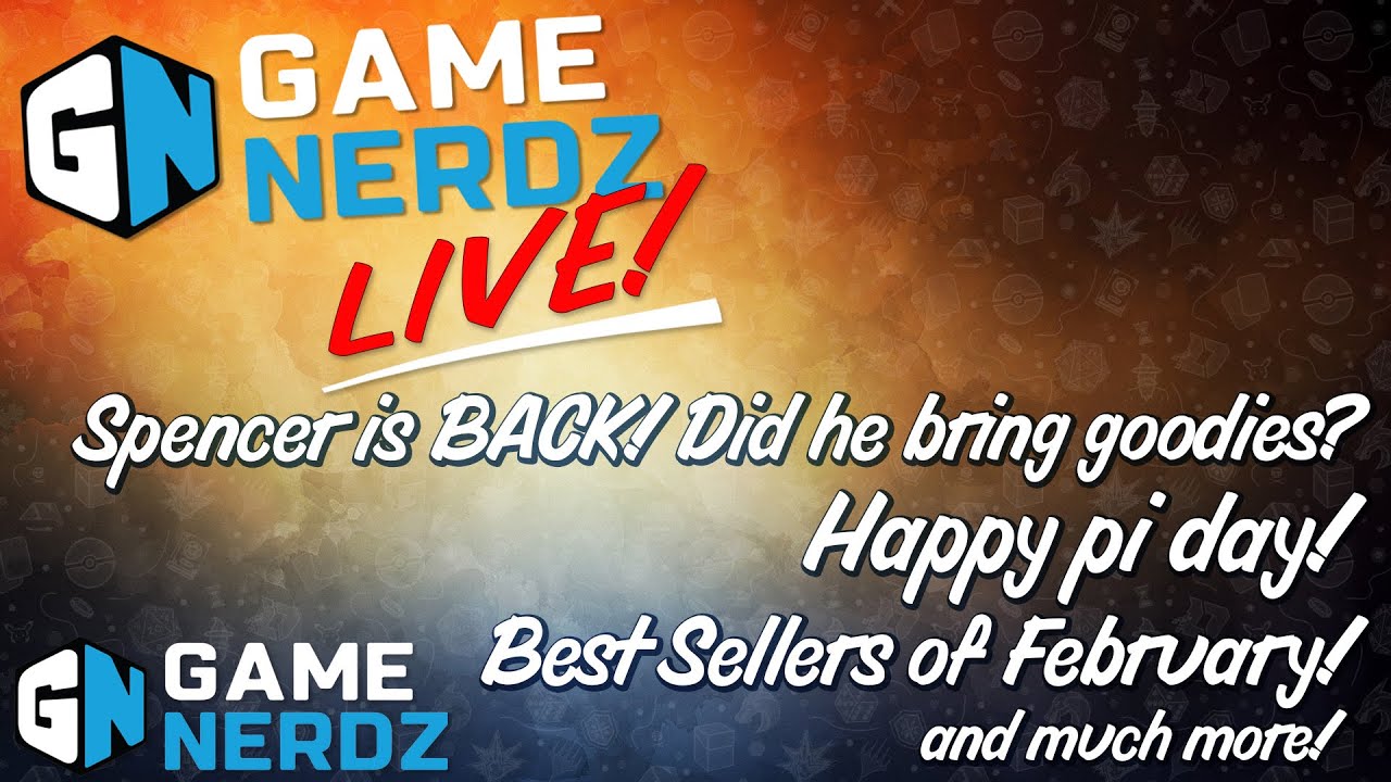 Game Nerdz Live Let's Celebrate Pie Day! February Best Sellers, GAMA