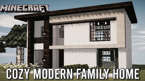[Minecraft, ASMR] Cozy Modern Family Home - Cocricot - speed build on Pojavlauncher