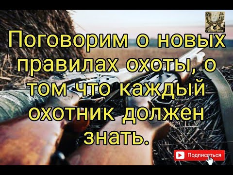Поговорим о новых правилах охоты, о том что каждый охотник должен знать.