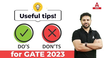 DOs and DONTs for GATE 2023 | TIPS AND TRICKS FOR GATE EXAM PREPARATION | BY REHAN SIR