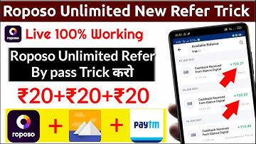 Roposo App Unlimited Refer Trick | Roposo App Refer Bypass Trick | Roposo App Se Paise Kaise Kamaye