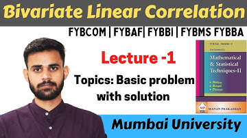 bivariate linear correlation of fybcom maths sem 2 part 1