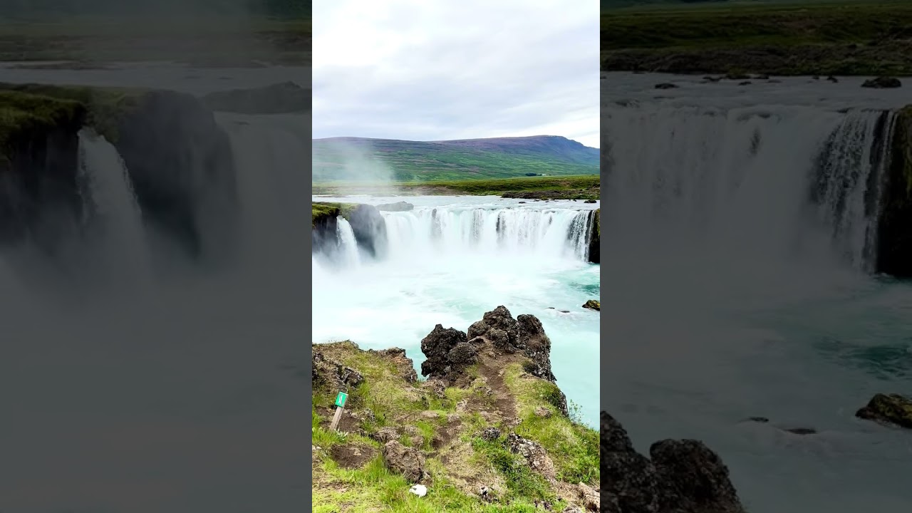 Godafoss ('Waterfall of the Gods') is one of the most spectacular waterfalls in Iceland. — Goðafoss, Iceland — video poster