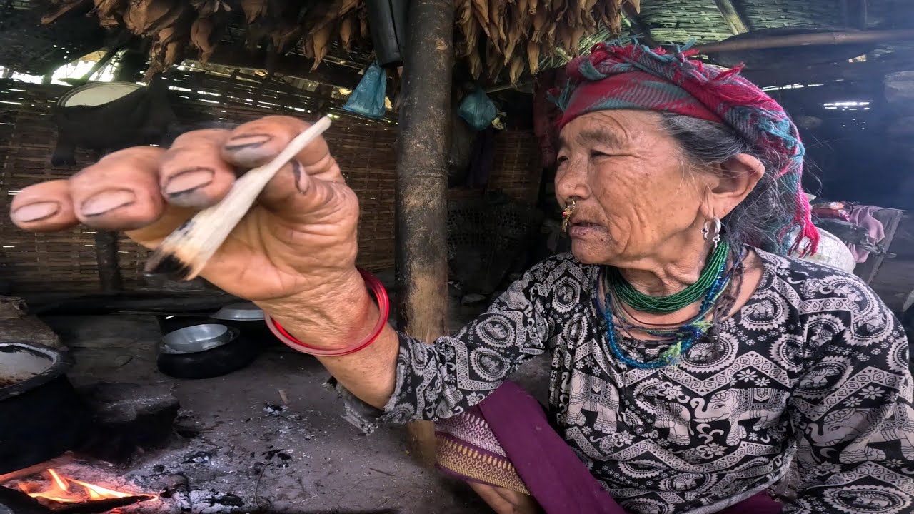 Grandfather's Family's Daily Life In The Eastern-Med Hill Rural Region Nepal