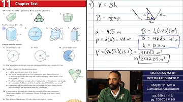 Big Ideas Math [IM2]: Chapter 11 Test & Cumulative Assessment (Problem Set)