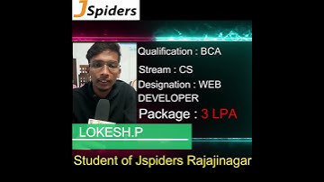 JSPIDERS RAJAJINAGAR STUDENT |LOKESH. P | FEEDBACK ABOUT INSTITUTION| WEB  DEVELOPER🤩