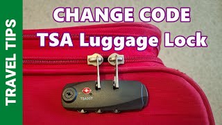 SET TSA LUGGAGE LOCK - How to SET or Change the Code - Reset TSA Lock Password on Suitcase
