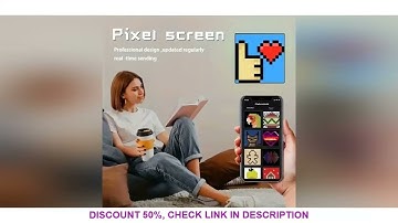 LED Pixel Display APP Control Programmable Night Light DIY Text Pattern Animation For Home Decoratio
