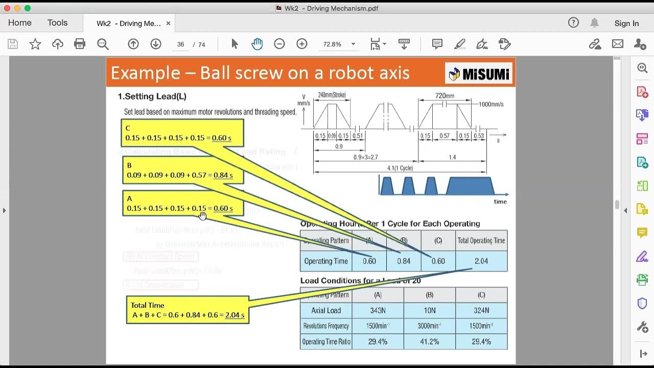 4 Ball screw calculation YouTube