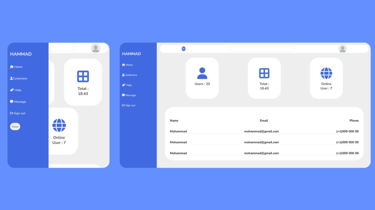 Simple Admin Dashboard Tutorial with HTML, CSS, and JavaScript" - YouTube