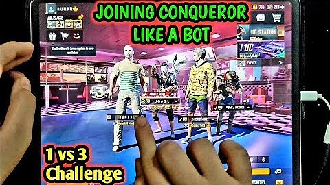 JOINING RANDOM CONQUERORS LIKE A BOT | 1 VS 3 M24 CHALLENGE | IPAD PRO PUBG HANDCAM | 6-FINGERS CLAW