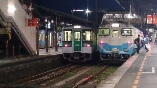 JR徳島駅　宵のうち　汽車見学