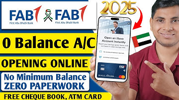Open Fab Bank Isave Account | Best Zero Balance Account In Uae |How to Open FAB Bank Account Online