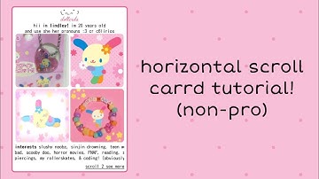 tutorial on this horizontal scroll non-pro carrd! - © c6lirios