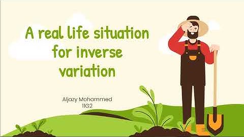 Inverse Variation in  Real-life Situations