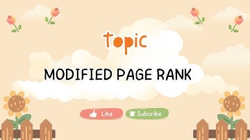 Modified Page Rank Numerical || Large Scale Data Analytics || Big Data || Web Data Analytics