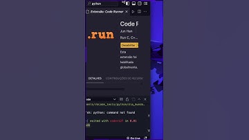Como Corrigir Erro bin/sh: python: command not found no VS Code