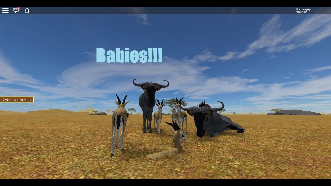 roblox wild savannah protect the babies - YouTube