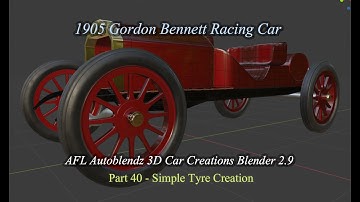 Blender 2.92 Tutorial Car Modelling of a 1905 Star Gordon Bennet  Pt 40 Tyres