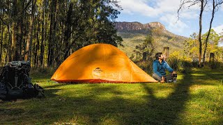 SOLO Hiking & Camping in the Australian Bush | New Tent | Relaxing in the Mountains | ASMR