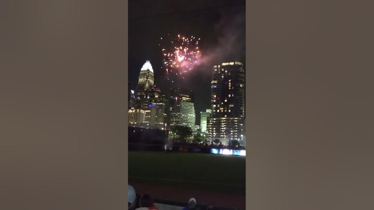 fireworks display from inside truist field the home of