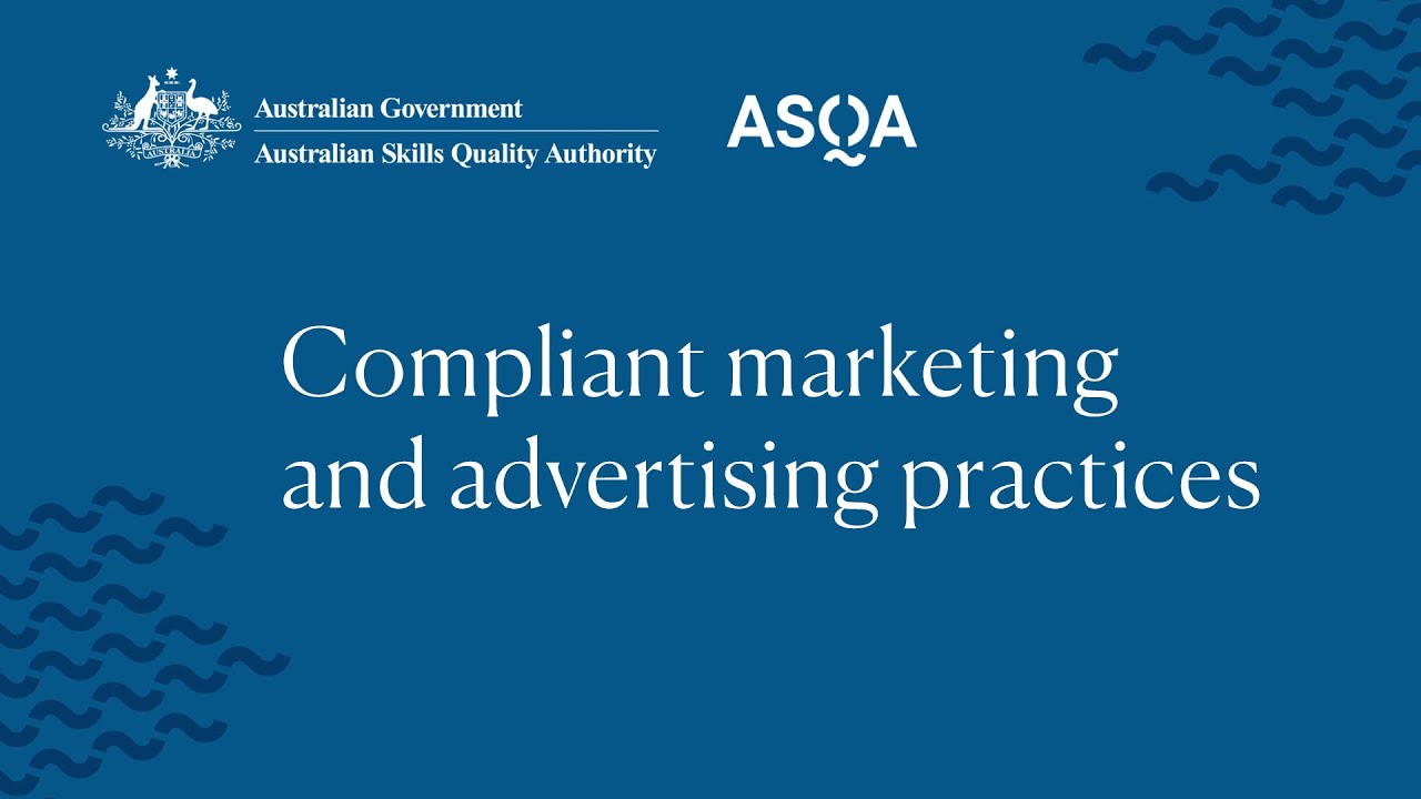 Compliant marketing and advertising practices