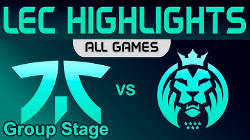 FNC vs MAD ALL GAMES Highlights LEC Group Stage B 2023 Fnatic vs MAD Lions by Onivia