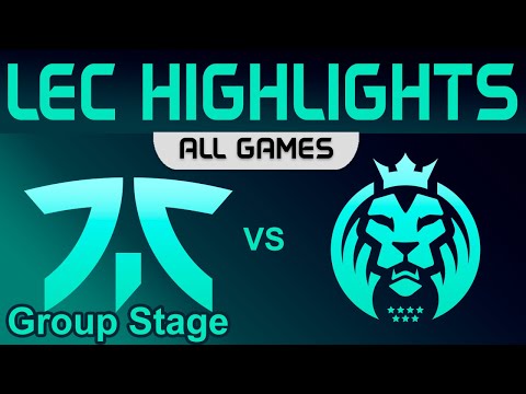 FNC vs MAD ALL GAMES Highlights LEC Group Stage B 2023 Fnatic vs MAD Lions by Onivia