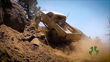 Axial SCX10 with Toyota Hardbody Throwing Dirt