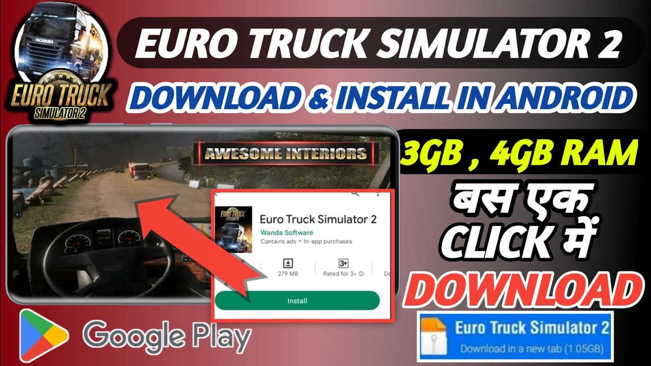 how to download euro truck simulator 2 in android on gogole