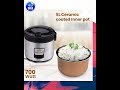 AGARO Regency Electric Rice Cooker, 5L Ceramic Coated Inner Bowl, Cooks up to 1.5Kgs (approx.10 c...