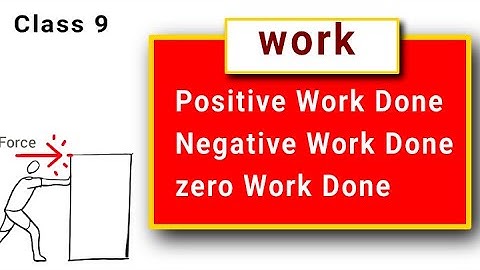 Work Done Class 9 || Positive work , Negative work, Zero Work