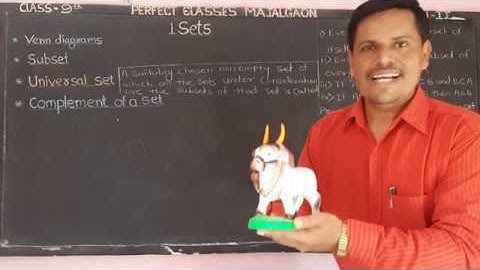 1.Sets,Venn diagram,Subset,Universal set,Complement of a set.class 9th,Maharashtra board