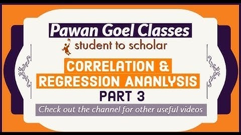 Part 3 || Correlation & Regression || Regression Analysis || CA Foundation || CS || CMA